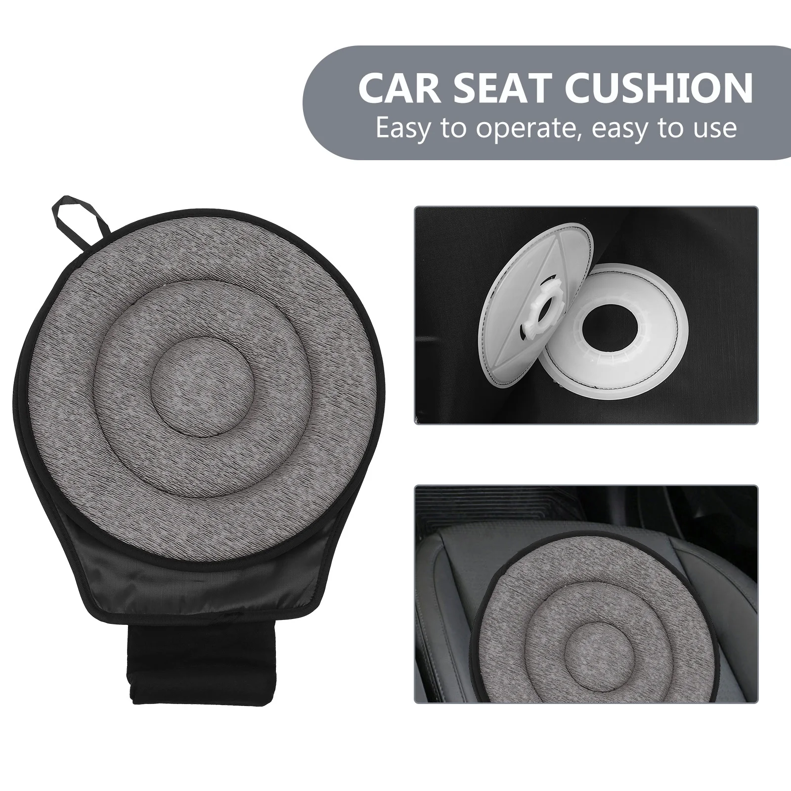 

1Pcs Lightweight Rotating Car Seat Cushion Flexible Swivel Design Non-Slip Backing for Chair Support Mobility Aid Comfort