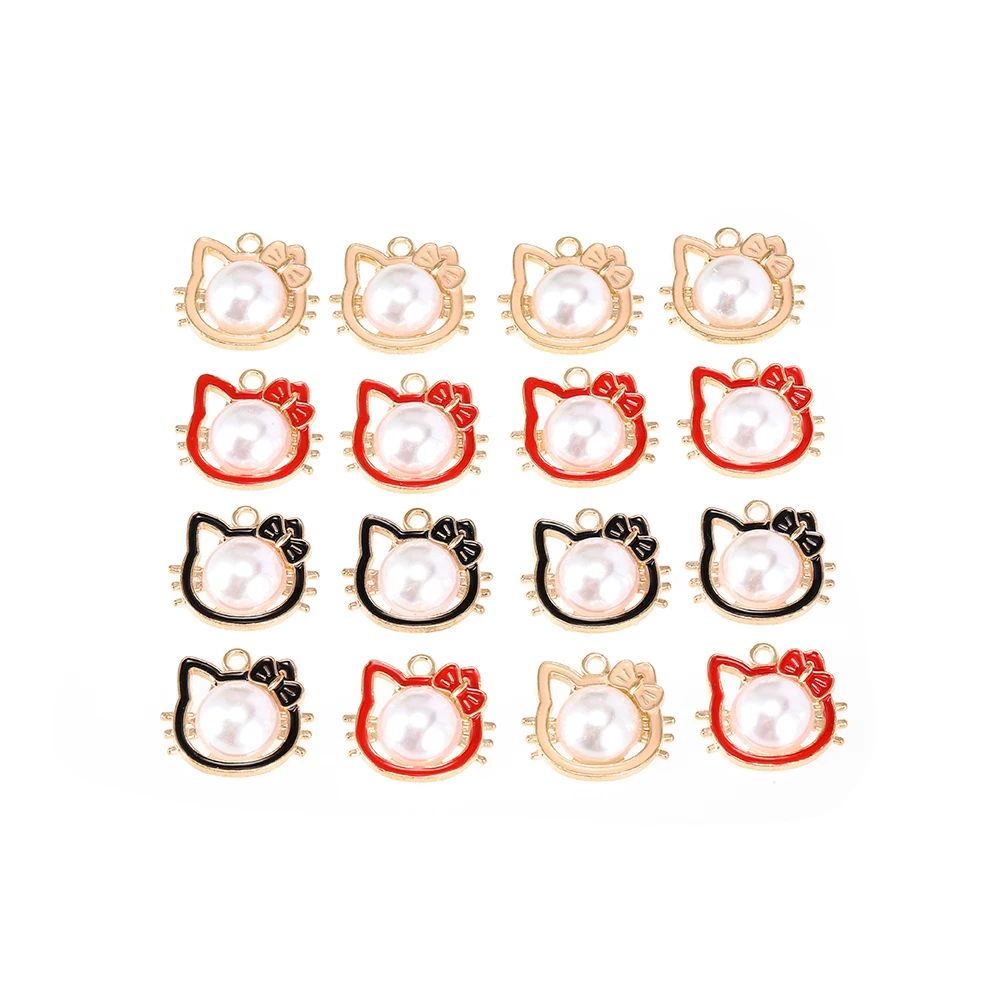 

Новый Китти, ручная роспись, масляная капля, пружинная пряжка, брелок для ключей с краской, открытое кольцо, сделай сам, цепочка для мобильного телефона, брелок для ключей