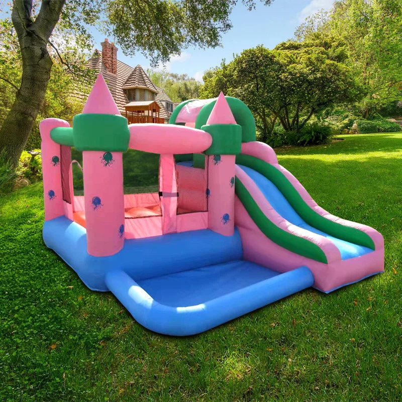 Indoor children's inflatable small trampoline slide trampoline e-commerce Amazon cross-border platform