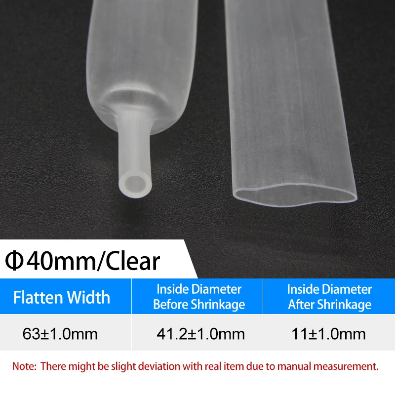 1 ~ 10 m transparant gelijmd 4:1 krimpkous 4 mm - 52 mm dubbelwandige zelfklevende polyolefine gevoerde draadkabel reparatiehulswikkel