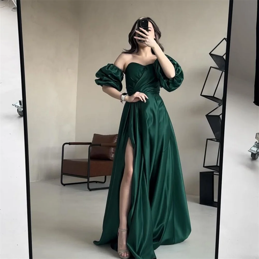 

Formal Gown Evening Dearin Strapless A-line Floor Length Skirts Fold Draped Ruffle Bespoke Occasion Dresses Saudi Arabia Prom Dr