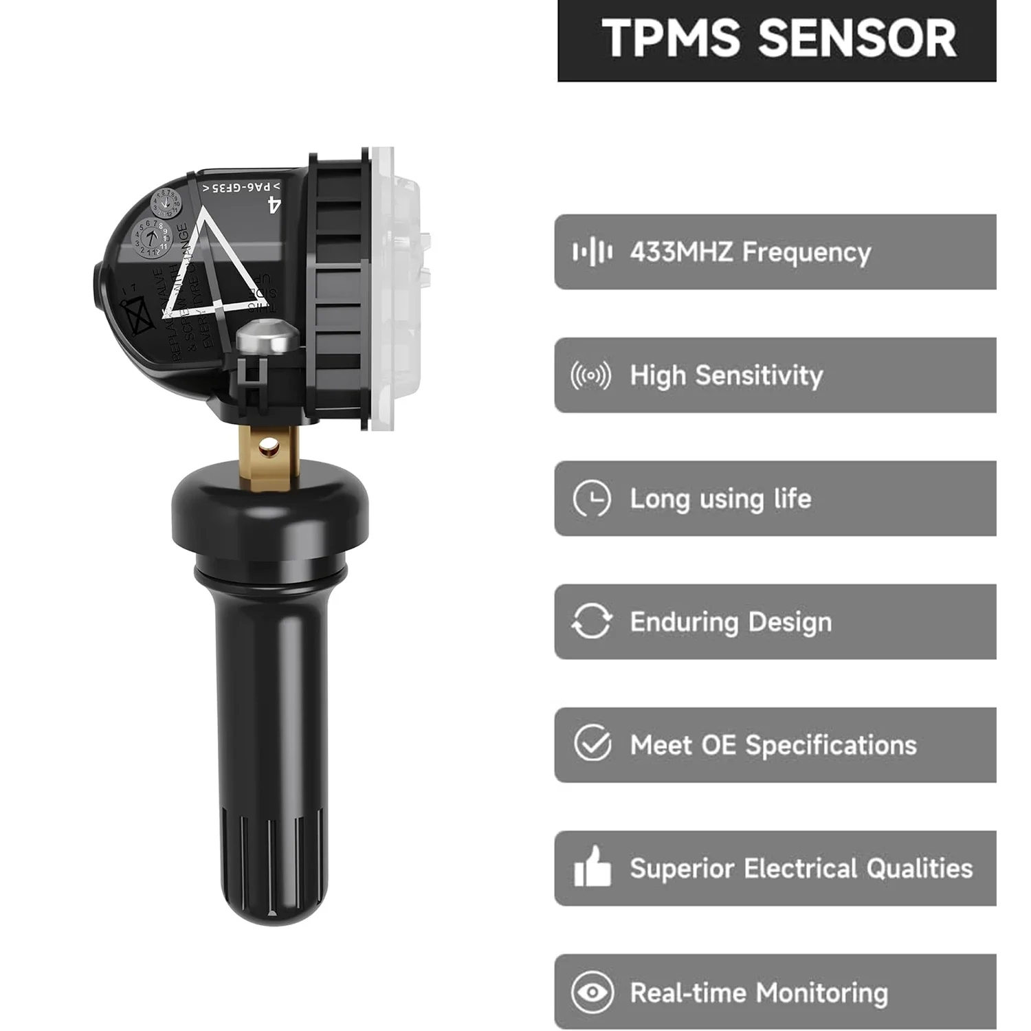 

1/4pcs OE# 13516165 Tire Pressure Monitor Sensors Compatible with Chevy Cadillac Buick GMC Replace Sensor 433MHz