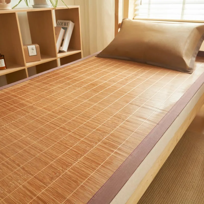 Student Dormitory Bamboo Cooling Mat for Summer Use Foldable Bamboo Mat Dormitory Mattress Mat Cooling Mat Bamboo Mat