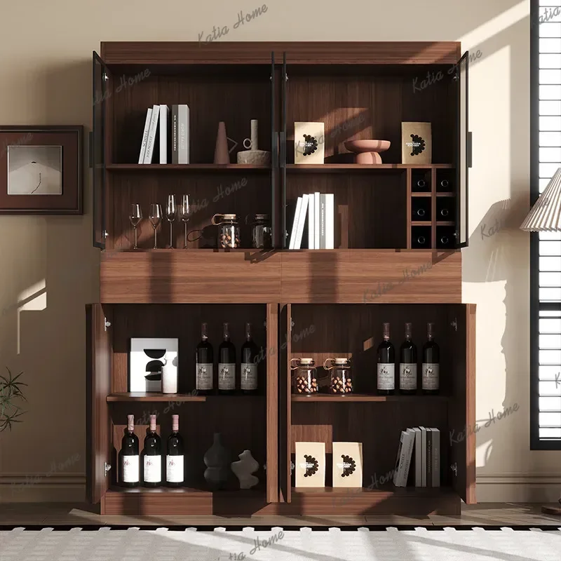 LD New Chinese Medieval Wine Cabinet Household Living Room Popular Wine Cabinet Small Apartment Bar Furniture