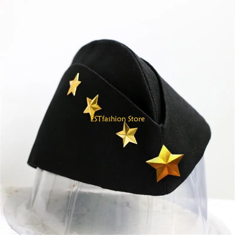 Y5GC Captain Hat Costume for Cosplay for Sailors Party Masquerades Stage Shows