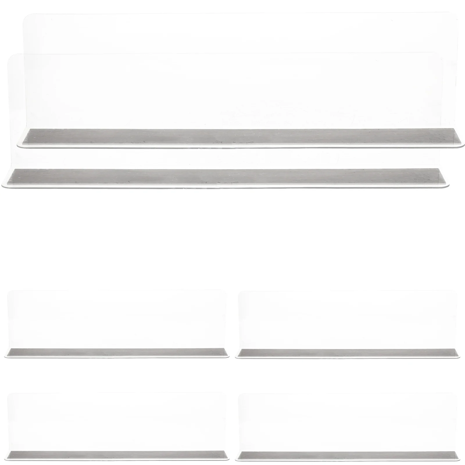 

6pcs Magnetic Dividers Transparent L-Shaped Commodity Divider For Store Closet Organizer Strong Magnet Space Saving Shelf
