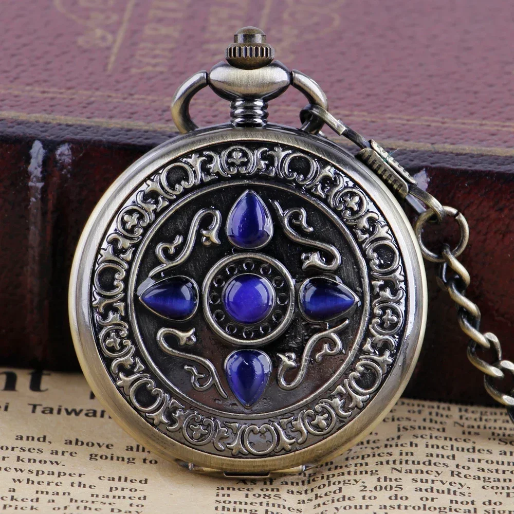 Vintage Luxury Mechanical Pocket Watch Hand Winding Pocket Chain Pendant Clock Roman Numerals Dial Manual Timepiece PJX1793