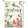 Hummingbird Dahlia Garden Flag Double Sided Small Yard Flags jjp