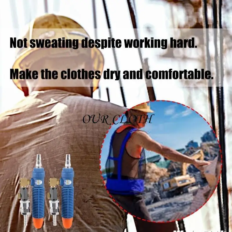 Adjustable Temperature Cooling Vest,Welding Steel Air Compressed Cooling Vest Vortexes Tube Air Conditioner Waistcoat Y1AC