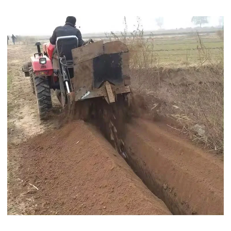 Agriculture Machinery 15hp Diesel Power Chain Trencher Easy Operate Cable Laying Trencher Walk Behind Trencher