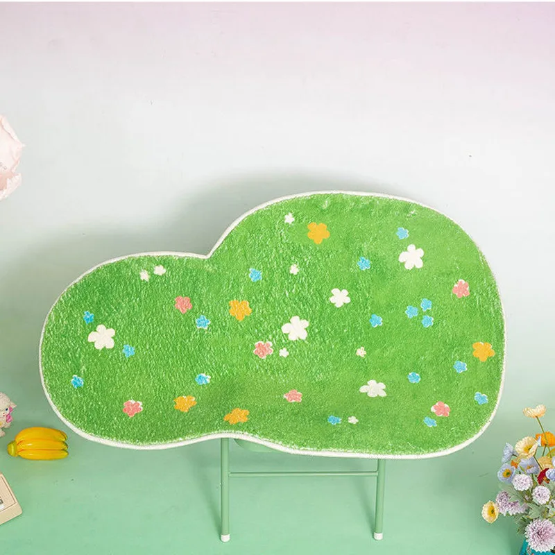 Children Cartoon Cute Flower Print Carpets for Bedroom Chair Computer Rugs Living Room Bedside Sofa Cushion Home Decor Floor Mat