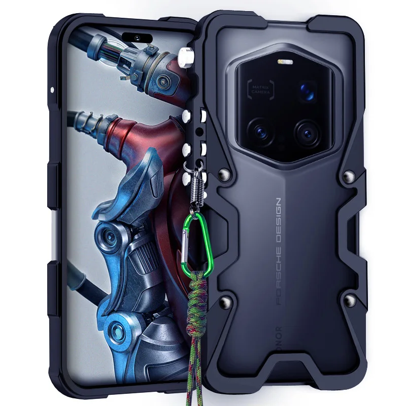 

Powerful Metal Aluminum bumper Shockproof back case For Honor Magic 7 RSR,magic 7 Lite, 7 Pro Aluminum Cases Cover