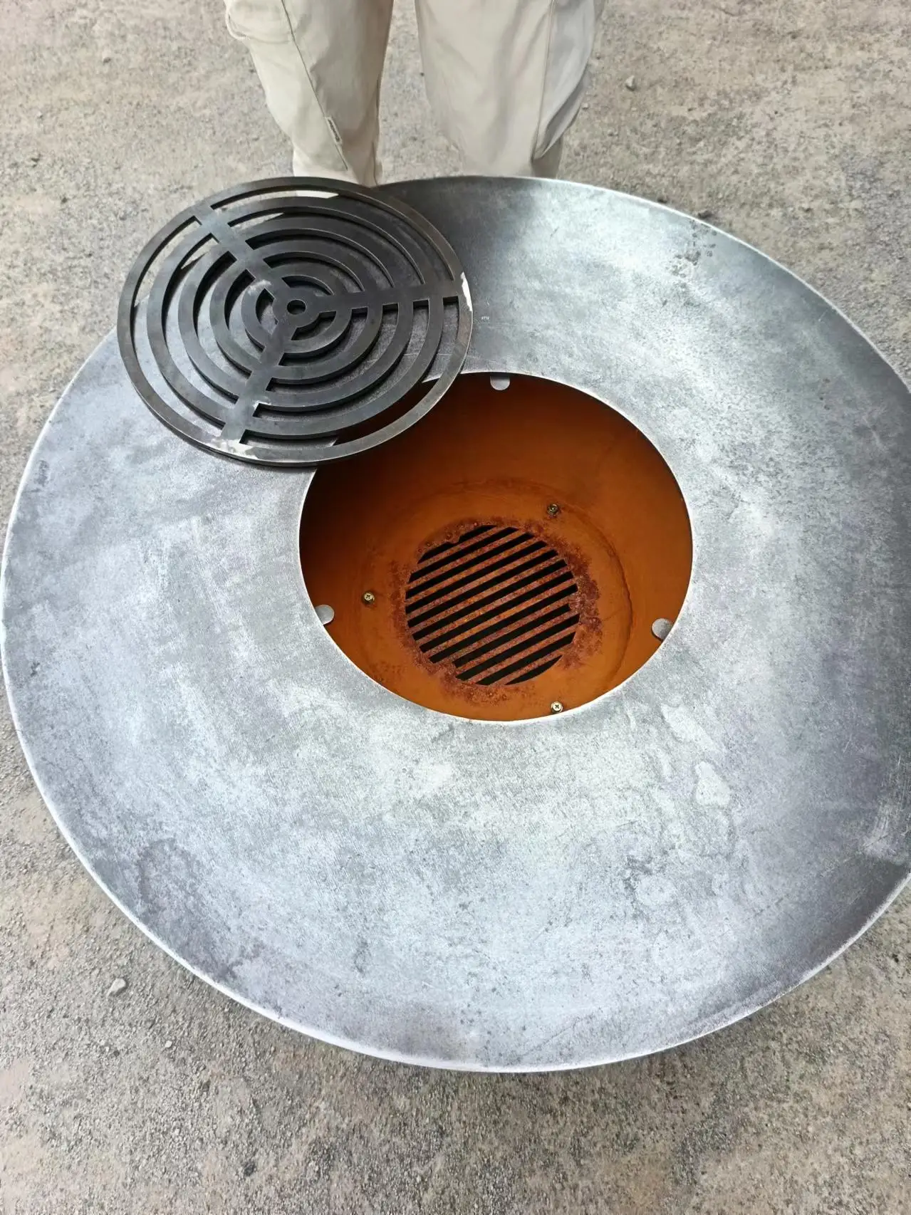 Restaurants Charcoal BBQ Outdoor Cooking Steel Fire Table Barbecue Grill