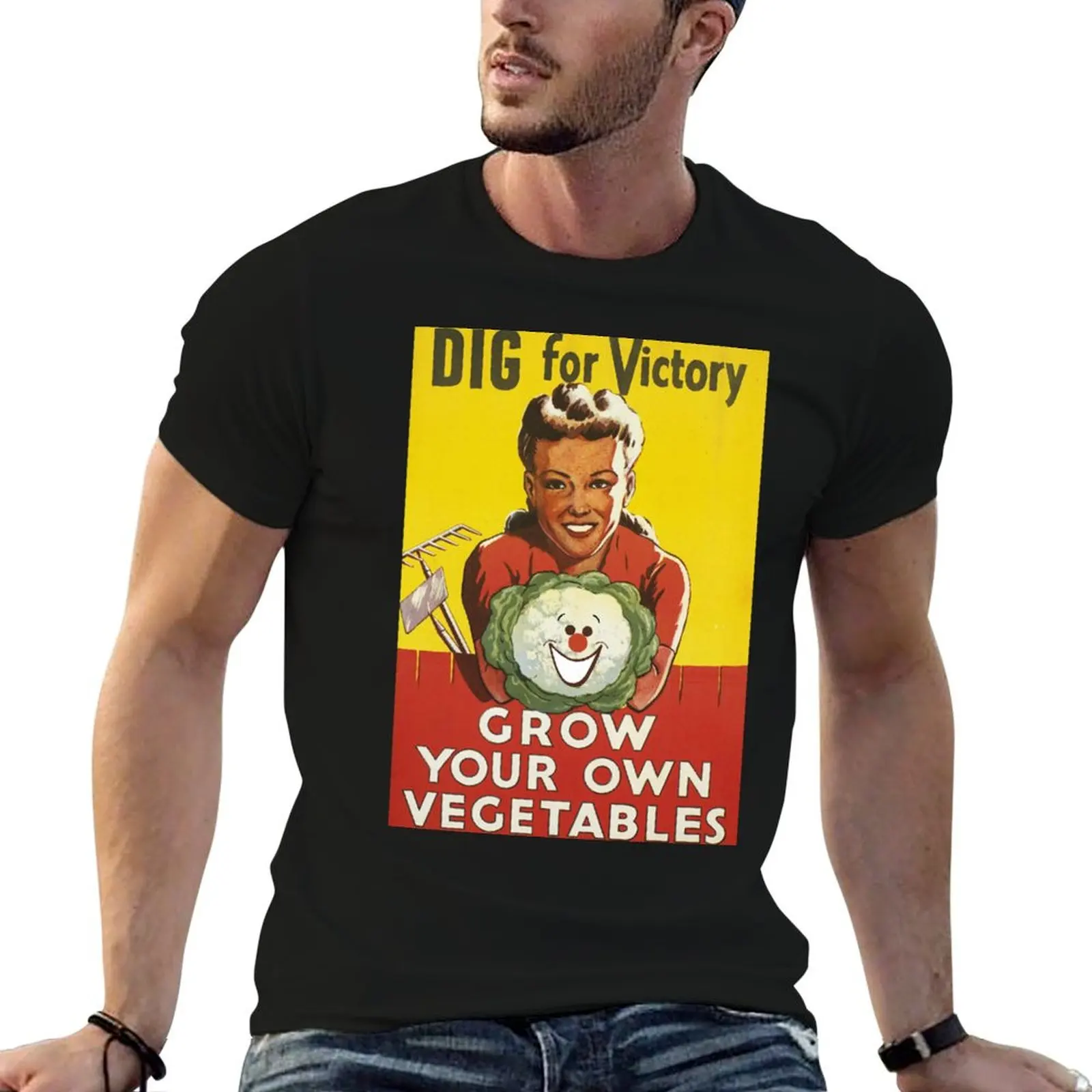

Dig for Victory (altered) T-Shirt oversized graphic tee summer tops mens fashion