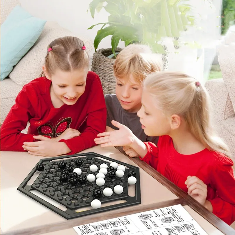 25x25 Pista per bambini Gioco educativo Logico Coppia di scacchi Battaglia in bianco e nero Gioco per 2 giocatori Pensiero Cervello Aumentazione Giocattoli per feste