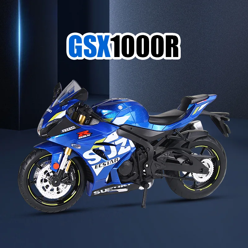 

1:12 GSX-1000R Alloy Sports Motorcycle Model Diecasts Metal Street Racing Motorcycle Model Sound Light Kids Toy Gifts