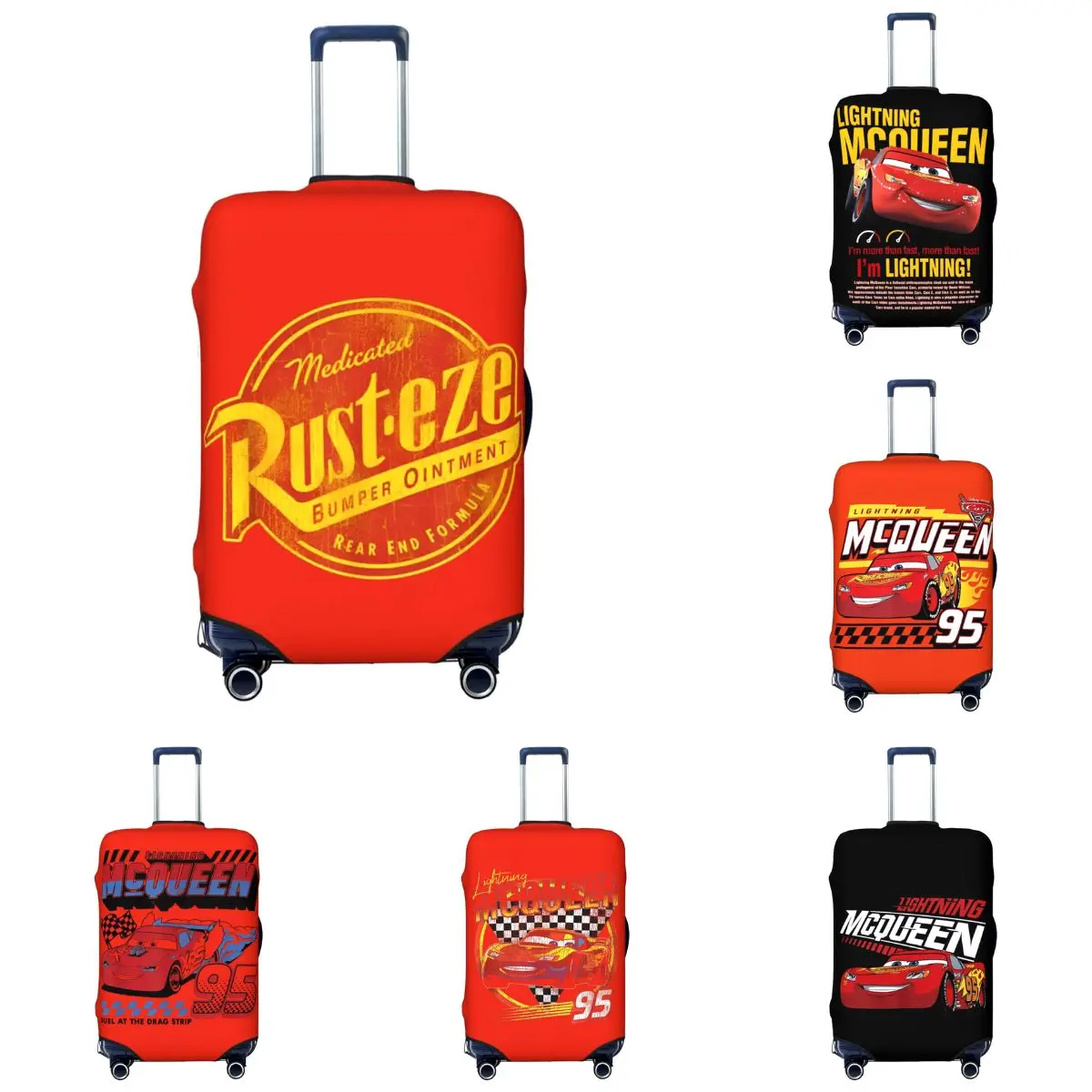 Cars Lightning McQueen Logo Suitcase Cover Holiday Practical Luggage Case Business Protection