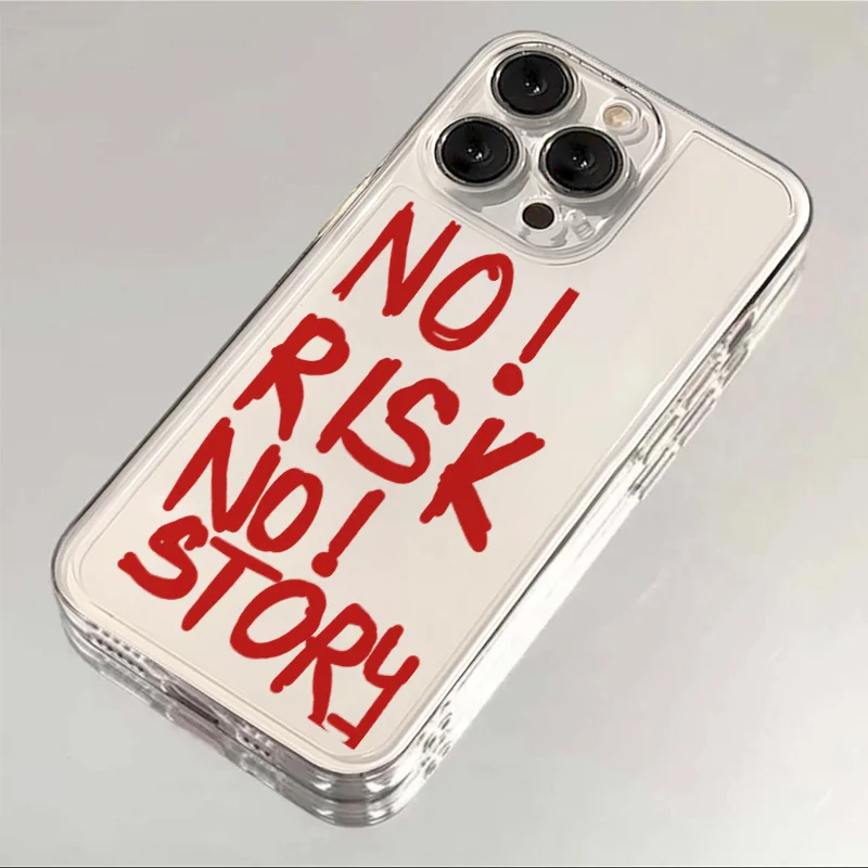 

English sentence design phone case for iPhone 17 16 15 14 13 12 11 Pro/ Max/Plus shock-proof rear cover anti-fingerprint