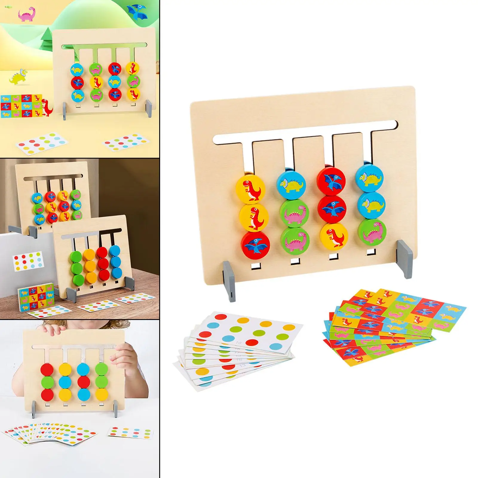 Slide Puzzle Toy Game Learning Educational Toy Shape Color Matching Game for Toddlers prescolare