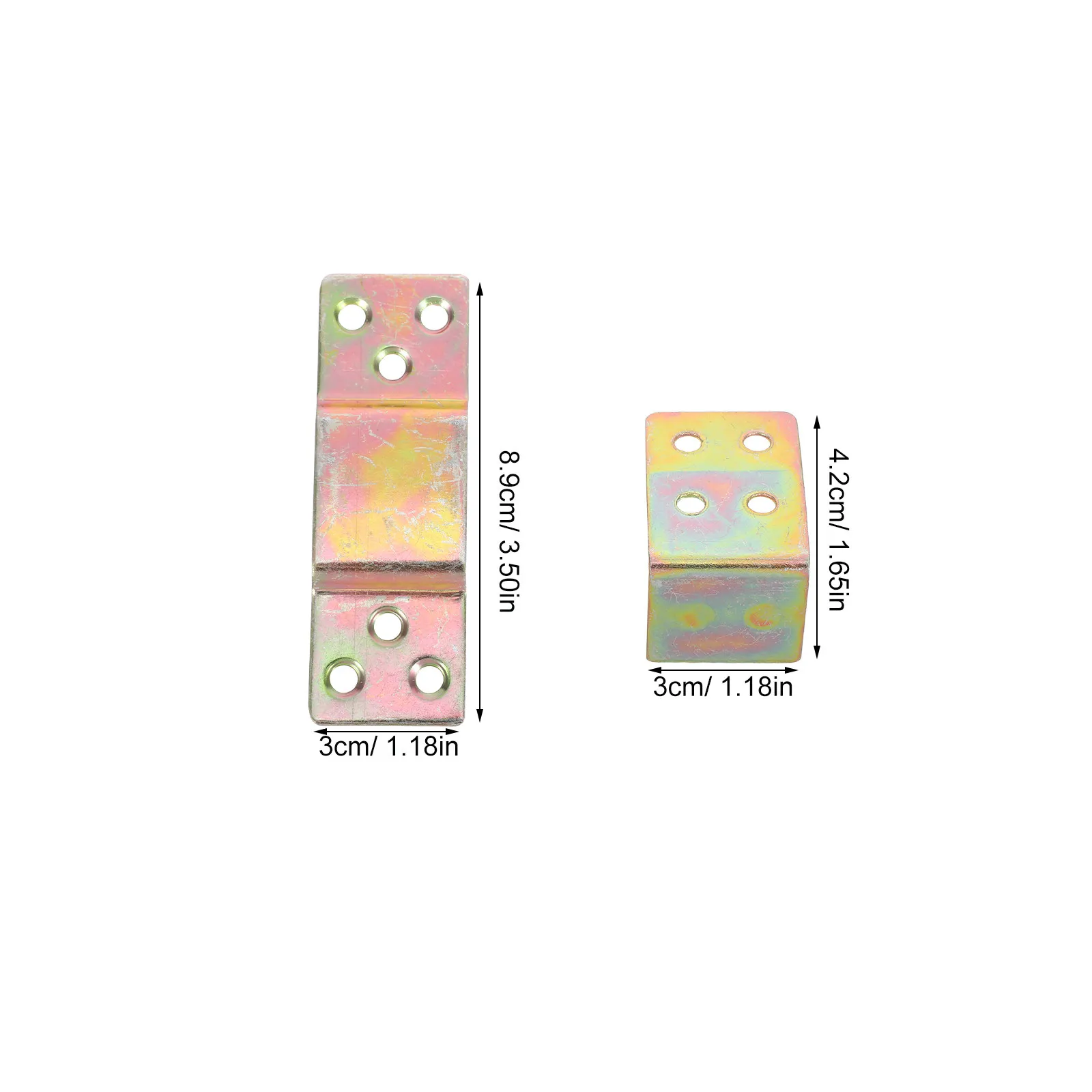 10Pairs Thickened Metal Bed Rail Brackets Heavy Duty Detachable Hinge Buckle for Wooden Bed Frame Headboard Shelving Connector