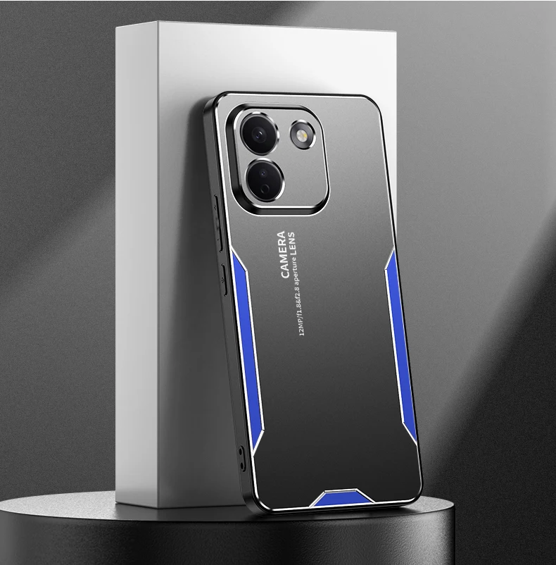 Für Redmi Note 17 Pro Max Hülle aus Metall und Aluminium mit Objektivschutz, Frostschutz und Anti-Fingerabdruck-Funktion, Metall+TPU-Abdeckung – Detail 13