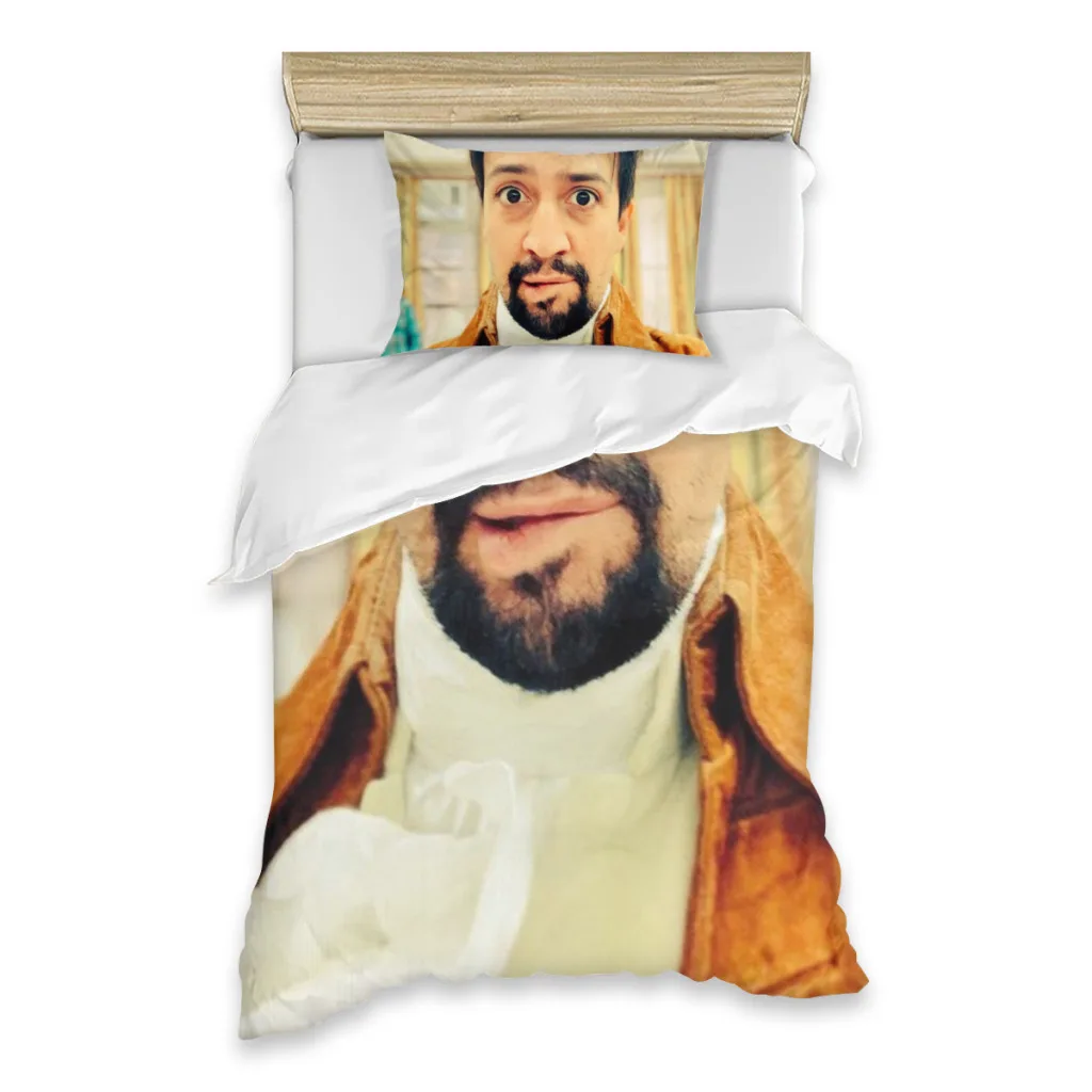 Lin Manuel Miranda Biting His Lip Single Bedding Set Adult boys Bedroom Cover Pillow Case