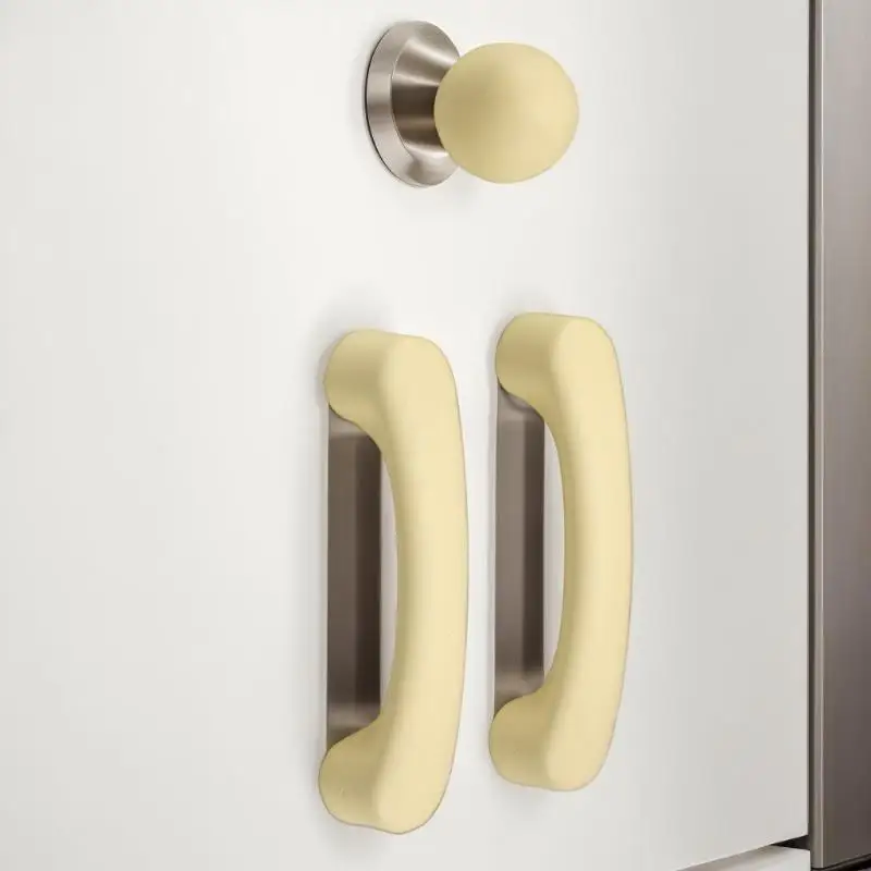 الشمال نمط السيراميك الأطفال مقابض للخزانة معكرون الملونة مقابض أدراج مستديرة وتسحب مقابض أثاث الأطفال #4