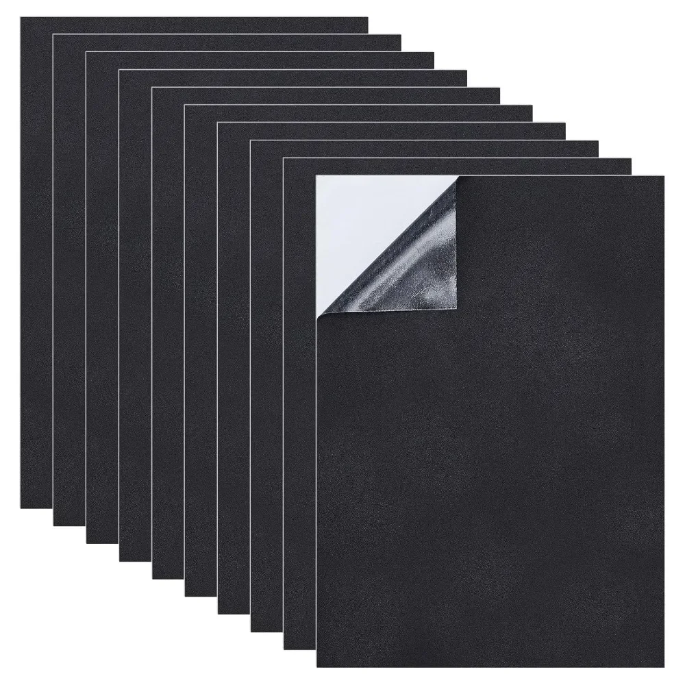 10PCS 1mm Thick Self-Adhesive Foam Sheet 8.3x11.8 Insulation Foam for Halloween Decor, Containers and Furniture Protection Black