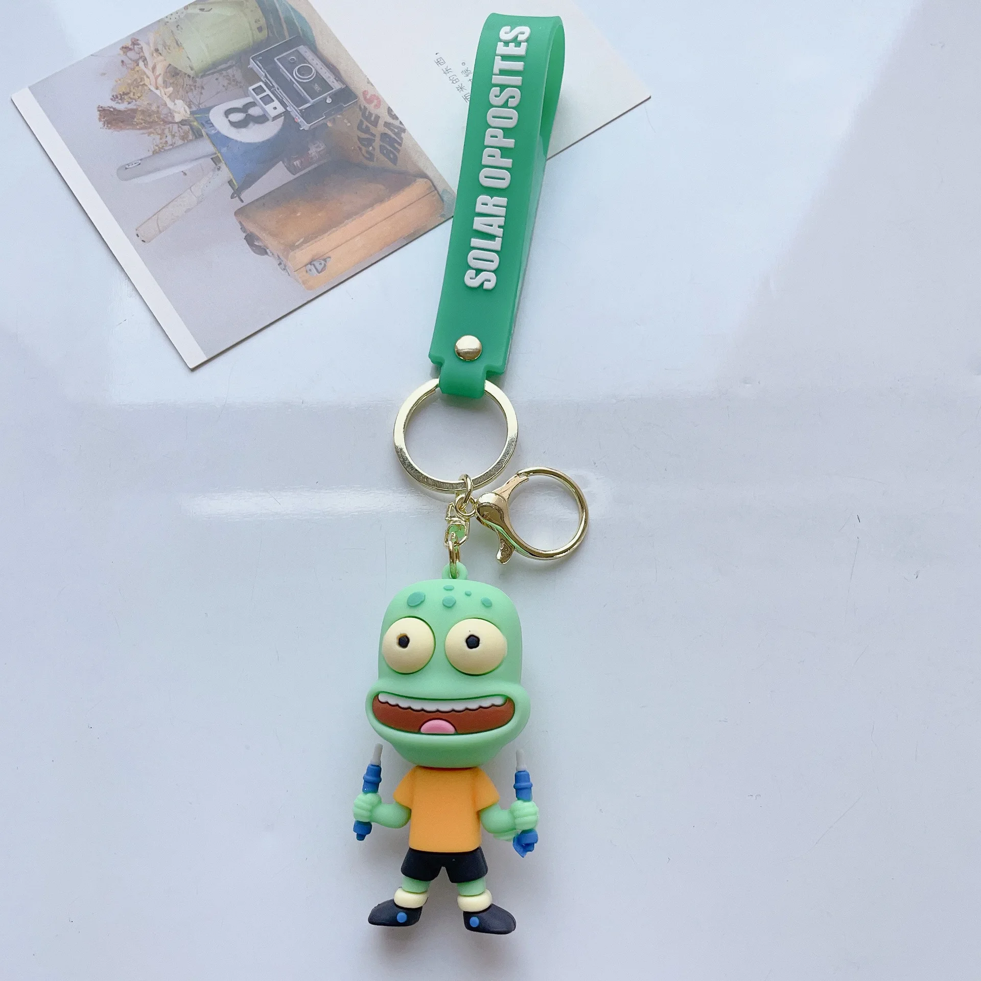 Cartoon animation Solar Opposites keychain cute Alvin Simon Theodore key chain bag accessories wholesale