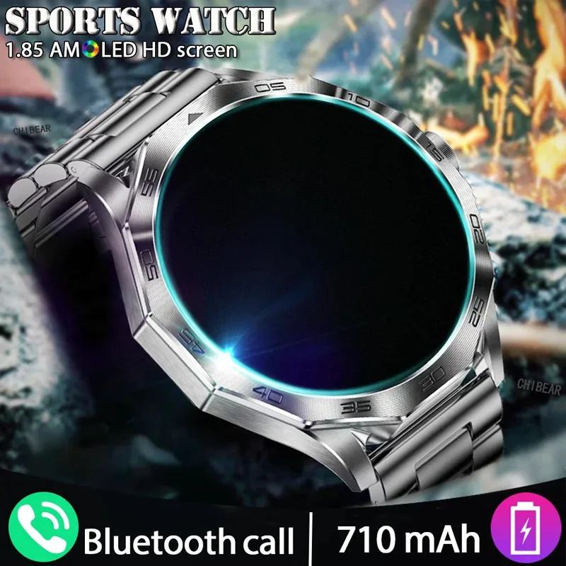 Ultra AMOLED شاشة GPS Track Men SmartWatch 1.85 بوصة عرض 710 Mah وظيفة اتصال البطارية نموذج جديد 2025