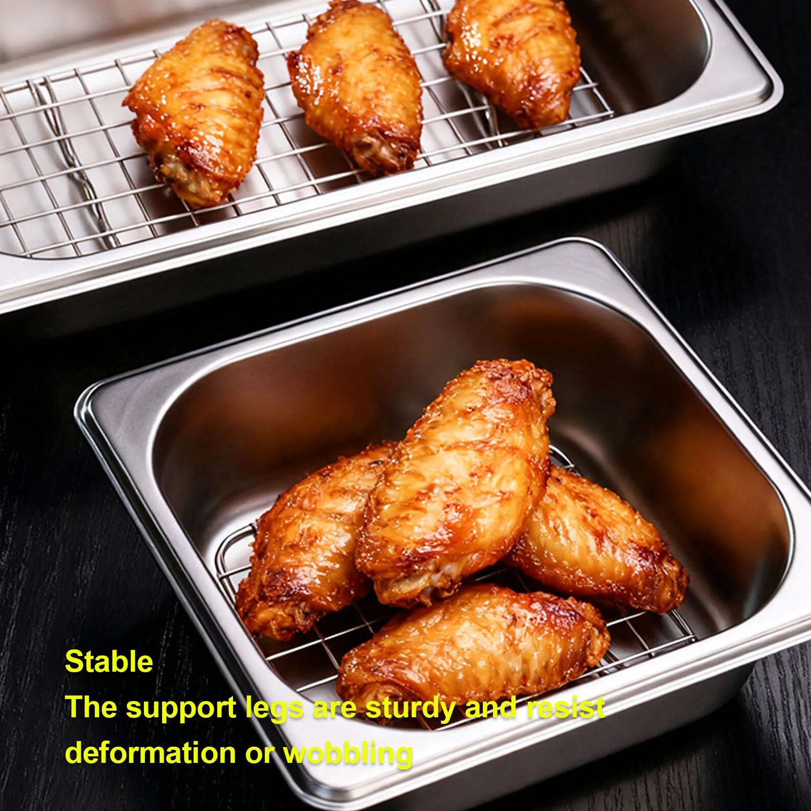 Cooking Cooling Rack Heavy Duty Stainless Steel Wire Baking Rack for Roasting Grilling Drying Oven Safe Grid Wire Baking Rack