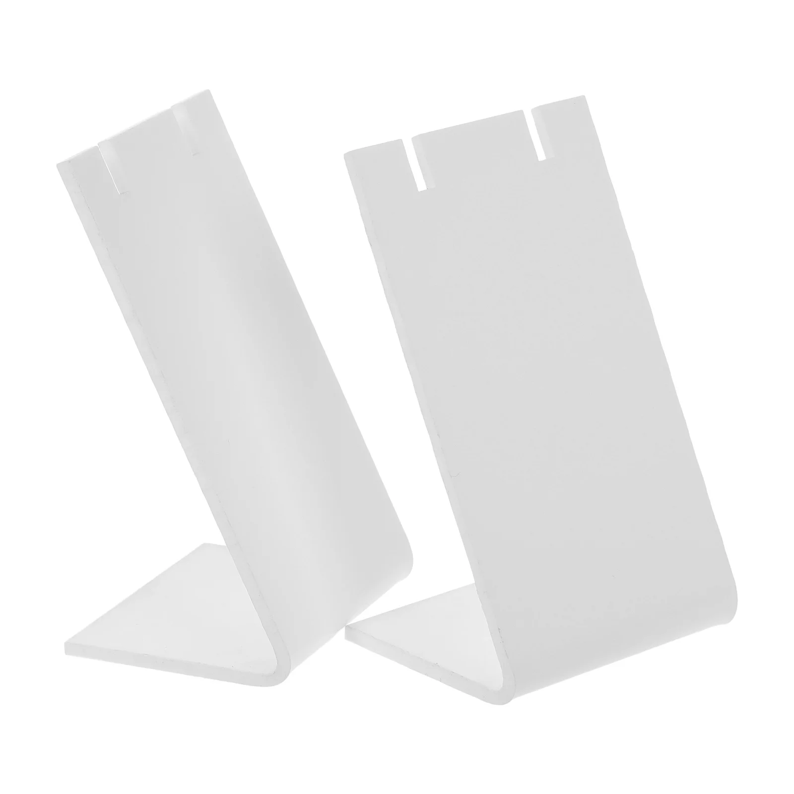 

2Pcs L Shape Acrylic Display Stand for Earrings Bracelets Necklaces Jewelry Organizer Retail Counter Earring Holder Showcase
