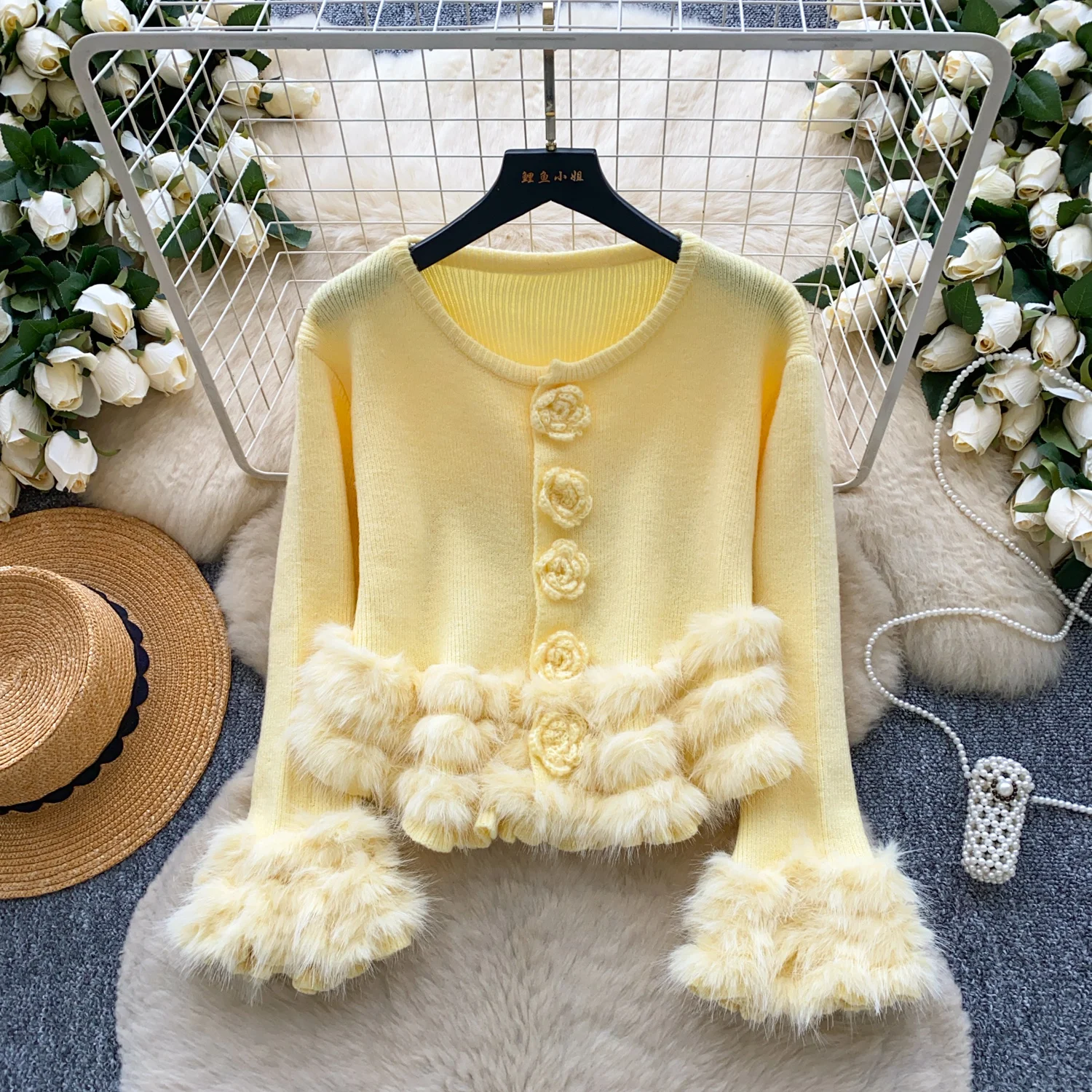 

vintage Long Sleeve Spliced Women Three-dimensional korean fashion blouse Female Tops women clothing