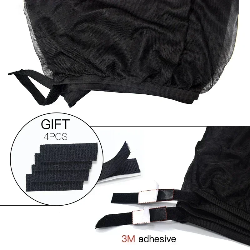 4Pcs Car Universal Sunshade SUV Protection Anti-mosquito Screen Window Blackout Side Curtain Protection Window Film Accessories image 4