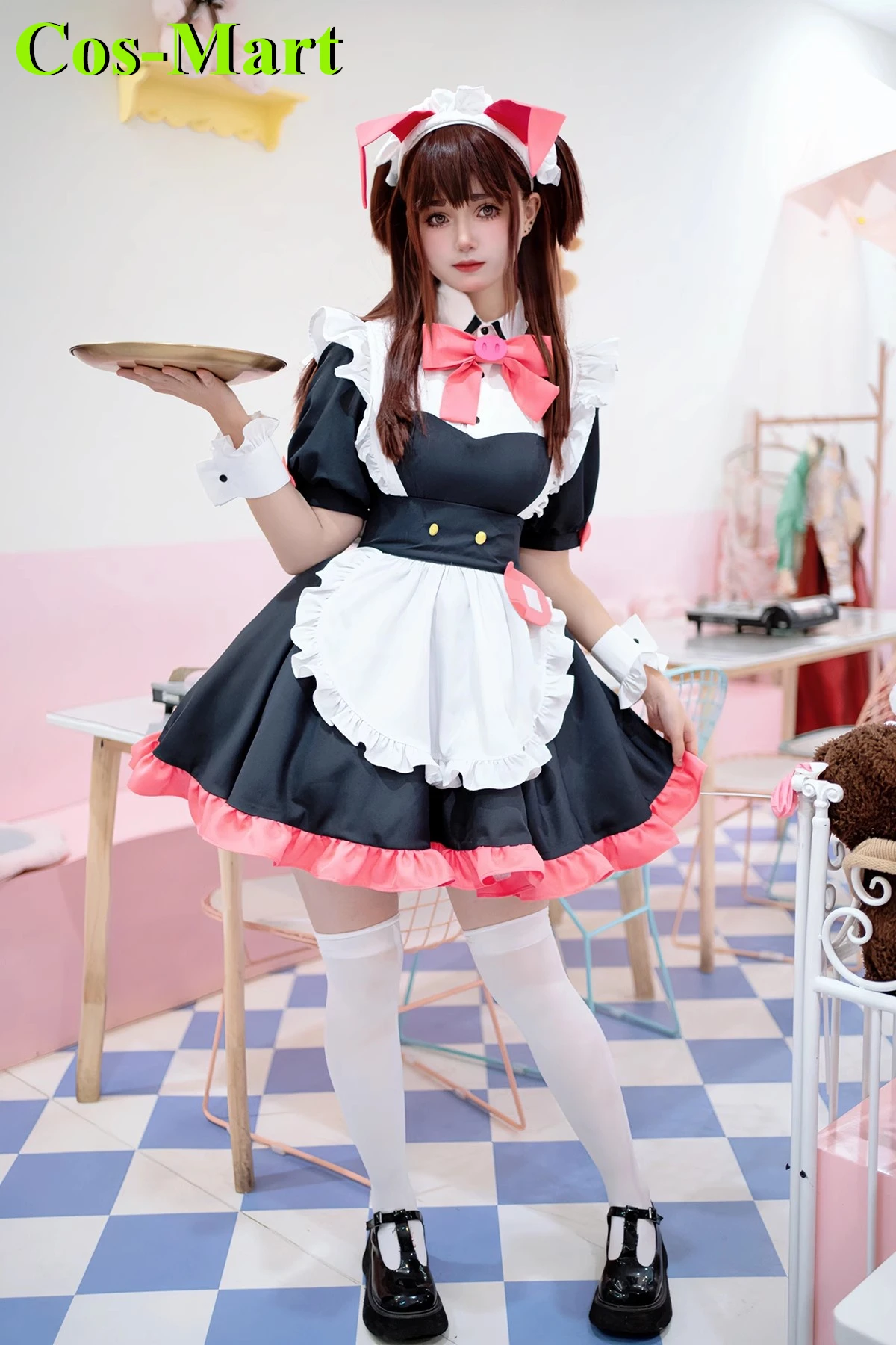 Cos-Mart Anime Akiba Maid War Cosplay Costume Mannen Ranko Wahira Nagomi Lovely Sweet Maid Unifoms Female Role Play Clothing