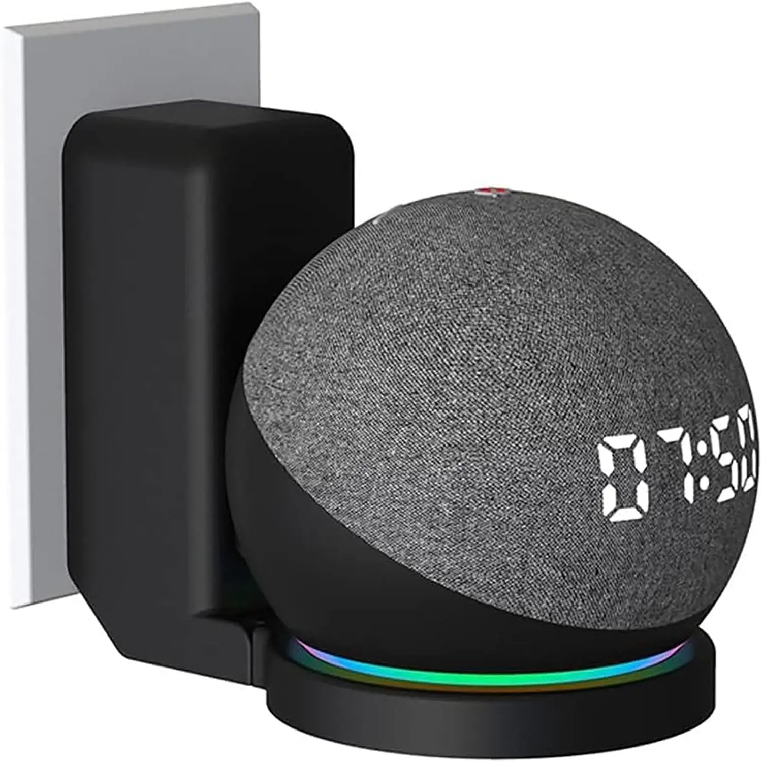 Soporte de montaje para altavoz Echo Dot 4/Dot 5, accesorios de soporte Echo Dot 5, soporte de ahorro de espacio con gestión de cables integrada