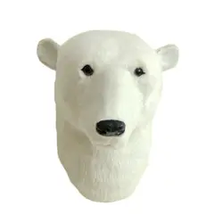 free shipping artificial polar bear head gift polar bear head wall decoration polar bear headmini polar bear head craft