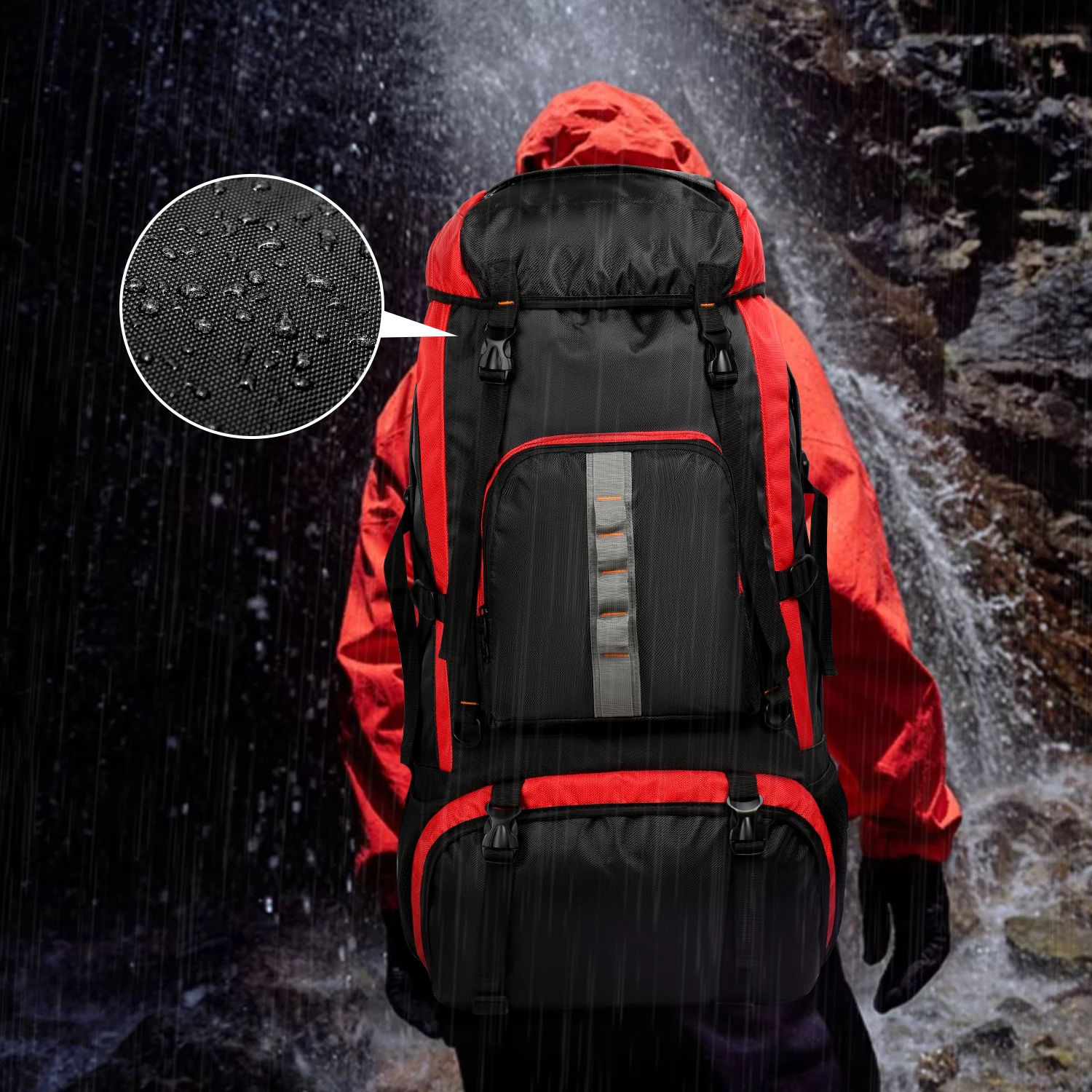 63L Waterproof Hiking Camping Backpack Trekking Bag Rucksack Large Capacity Travel Outdoor Bags Camping Equipment for Men Women