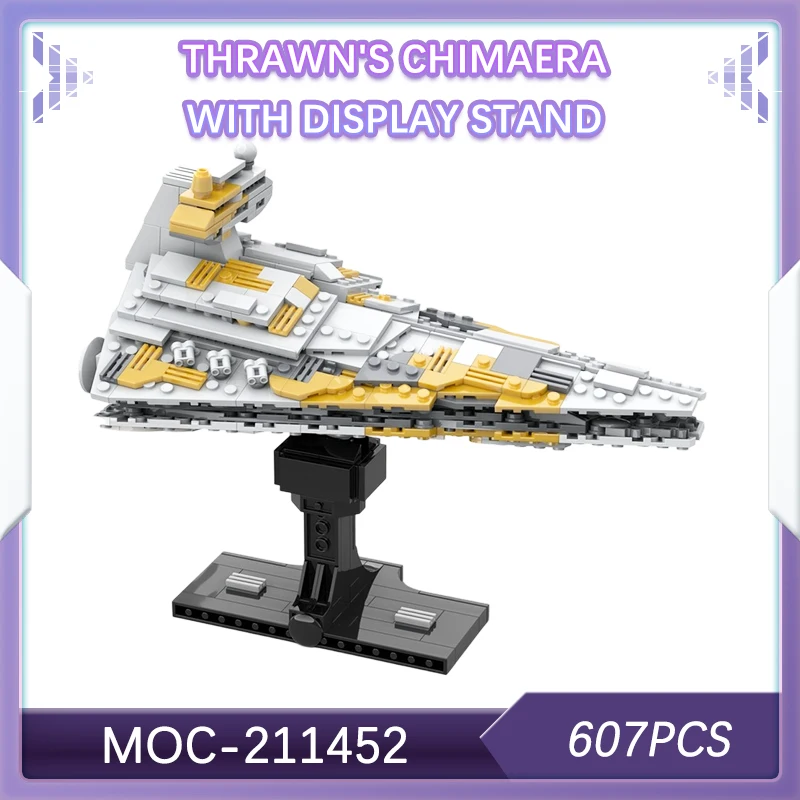 

607 шт., Звездная битва Thrawn's Chimaera с подставкой, строительные блоки, истребитель, космический корабль, сюрприз, подарки для мальчиков MOC- 211452