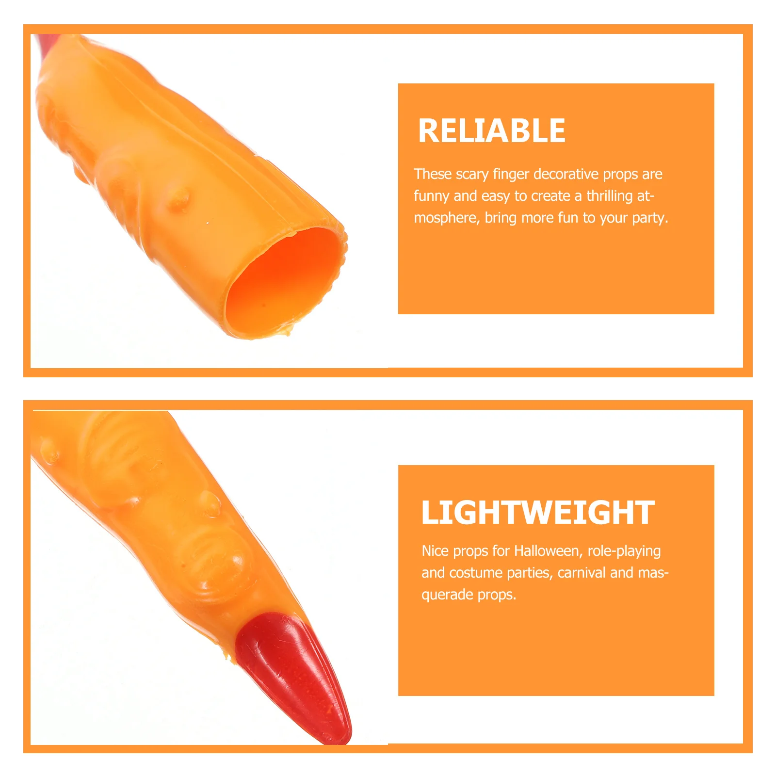 

5Pcs Lifelike Fake Witch Fingers Halloween Prank Props Plastic Costume Accessory Fake Finger Halloween Witch Fingers