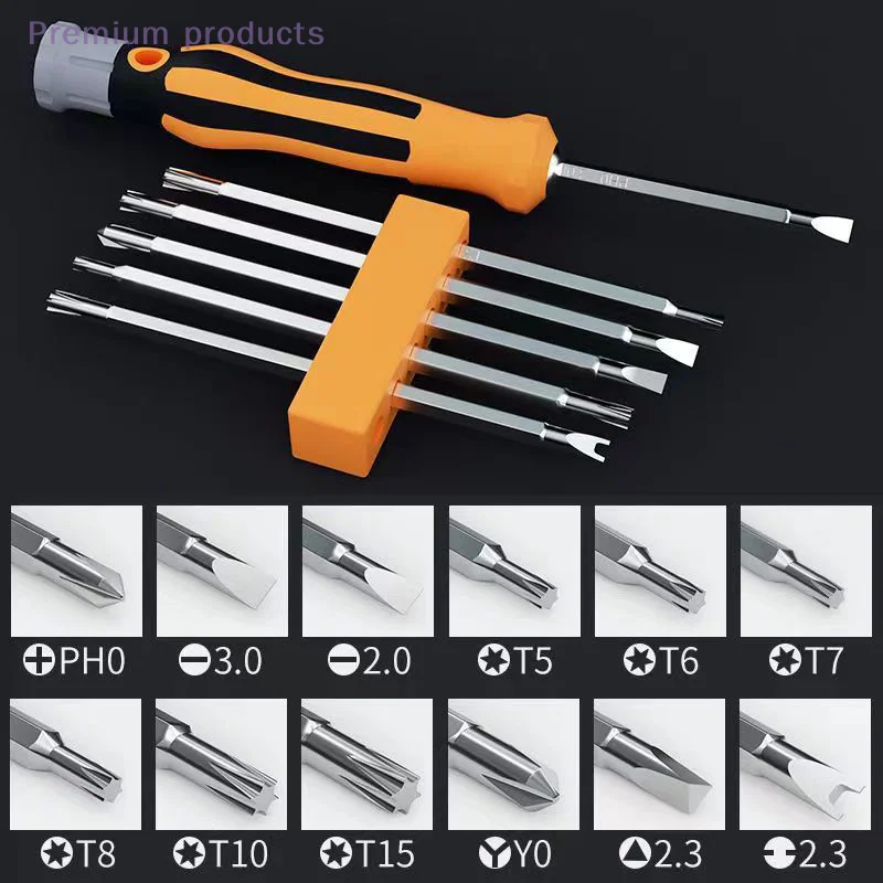 12 in 1 Multifunctional Precision Magnetic Phillip Screwdriver Hand Tool with Cross And Flat Shaped Screwdrivers for Maintenance