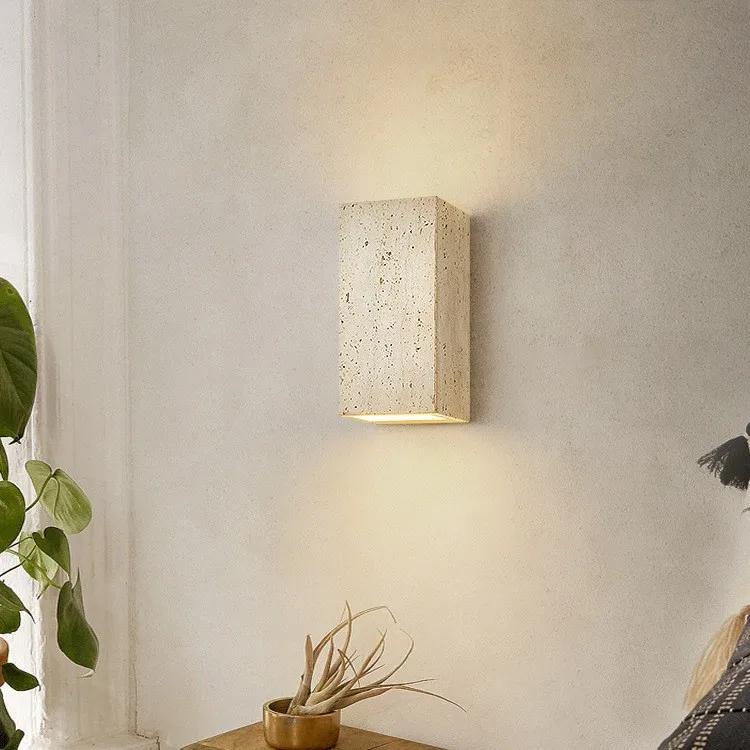 

Japanese Stone LED Wall Lamp Parlor Bedroom Stairs Aisle Corridor Wall Light Creative Lighting Fixtures Indoor Bedside Sconces