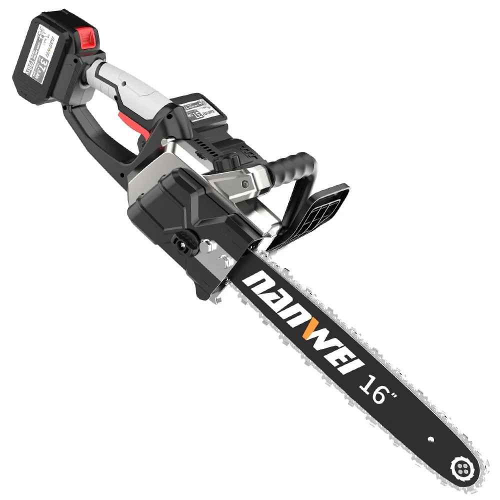 

42 В деревообрабатывающие автоматические бензопилы, цепная пила, литиевый станок для резки аккумуляторного 16-дюймового бесщеточного двигателя 300 Вт