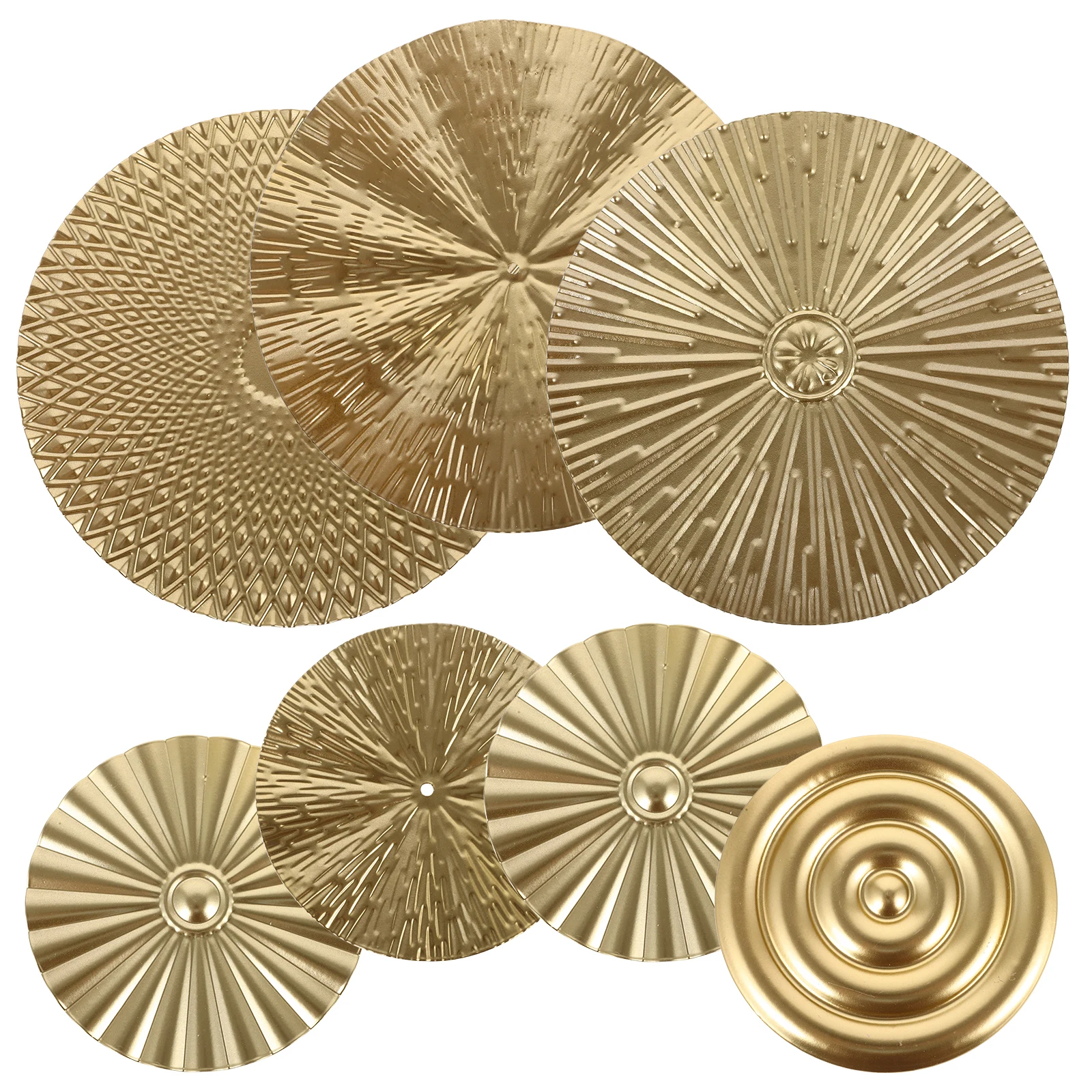 

1Set Golden Circle Wall Art Metal Round Decor for Living Room Bedroom Bathroom Hallway Modern Wall Decor Stylish Home