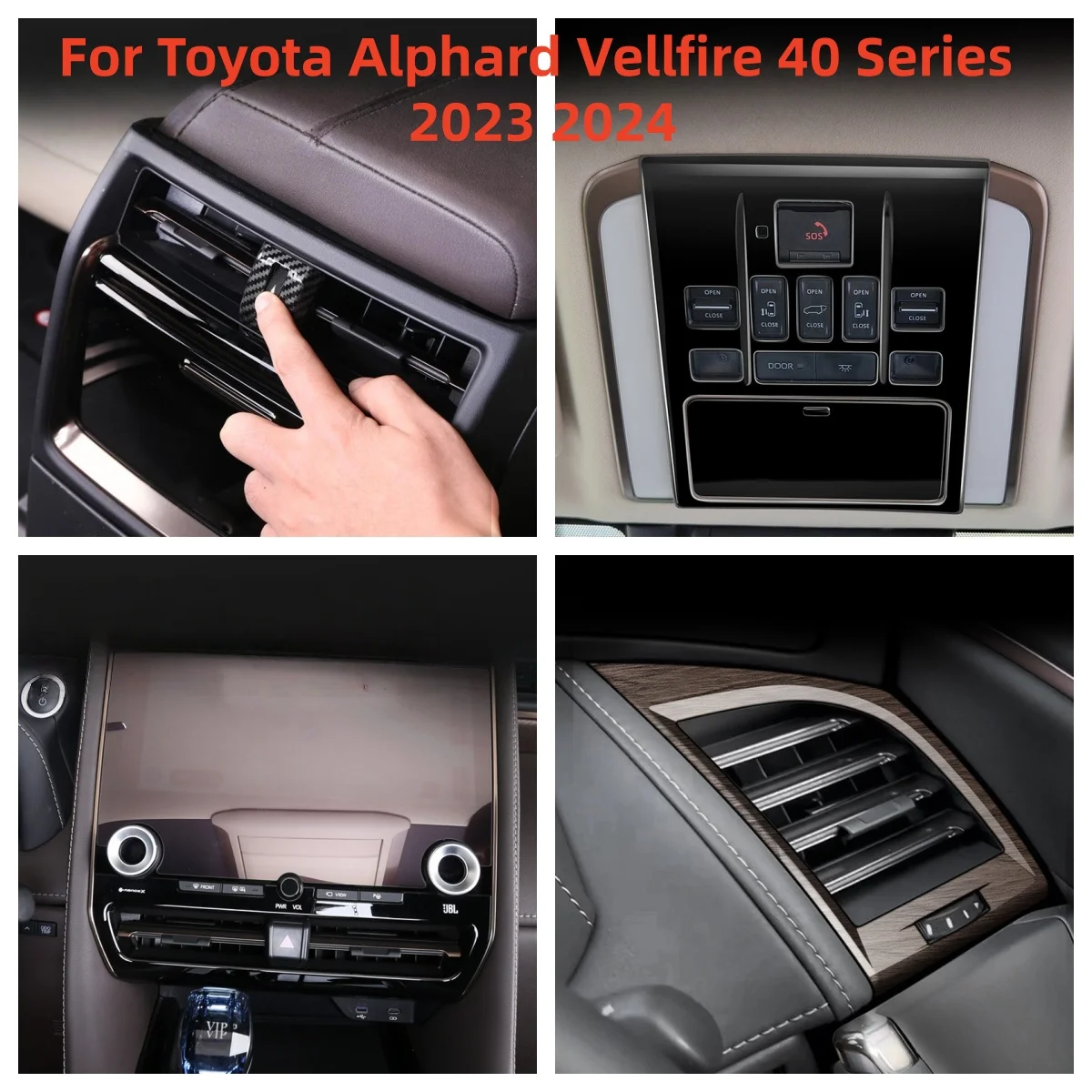 

For Toyota Alphard Vellfire 40 Series 2023 2024 LHD RHD Front Reading Light Trim Air Conditions Outlet Cover Car Accessories