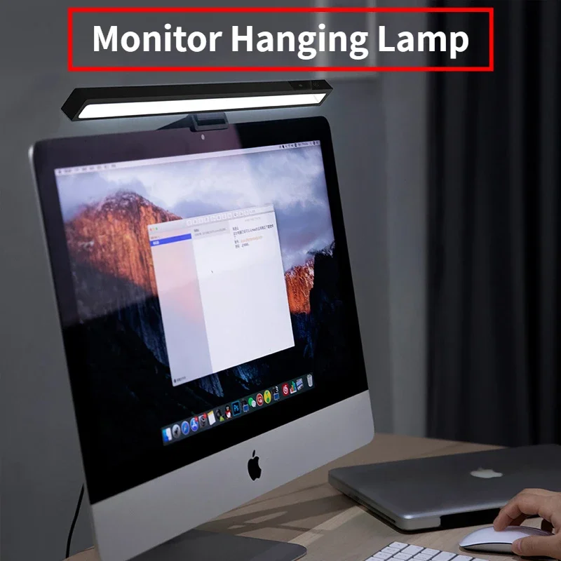 

Screen Hanging Light Monitor Light Table Lamp LED Computer Foldable Student Eyes Screen Hanging Desk Light for PC Bedroom Office