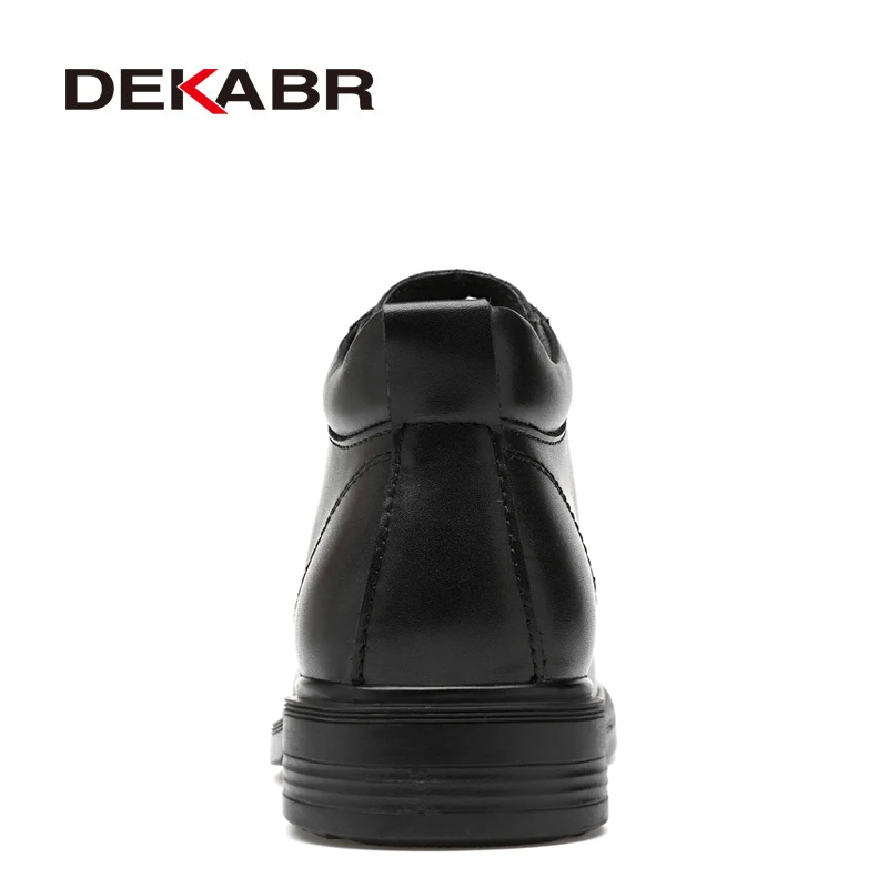 DEKABR Size 35~50 Warm Heighten Boots Genuine Leather Men Boots High Quality Autumn Snow Boots Men Waterproof Soft Ankle Shoes