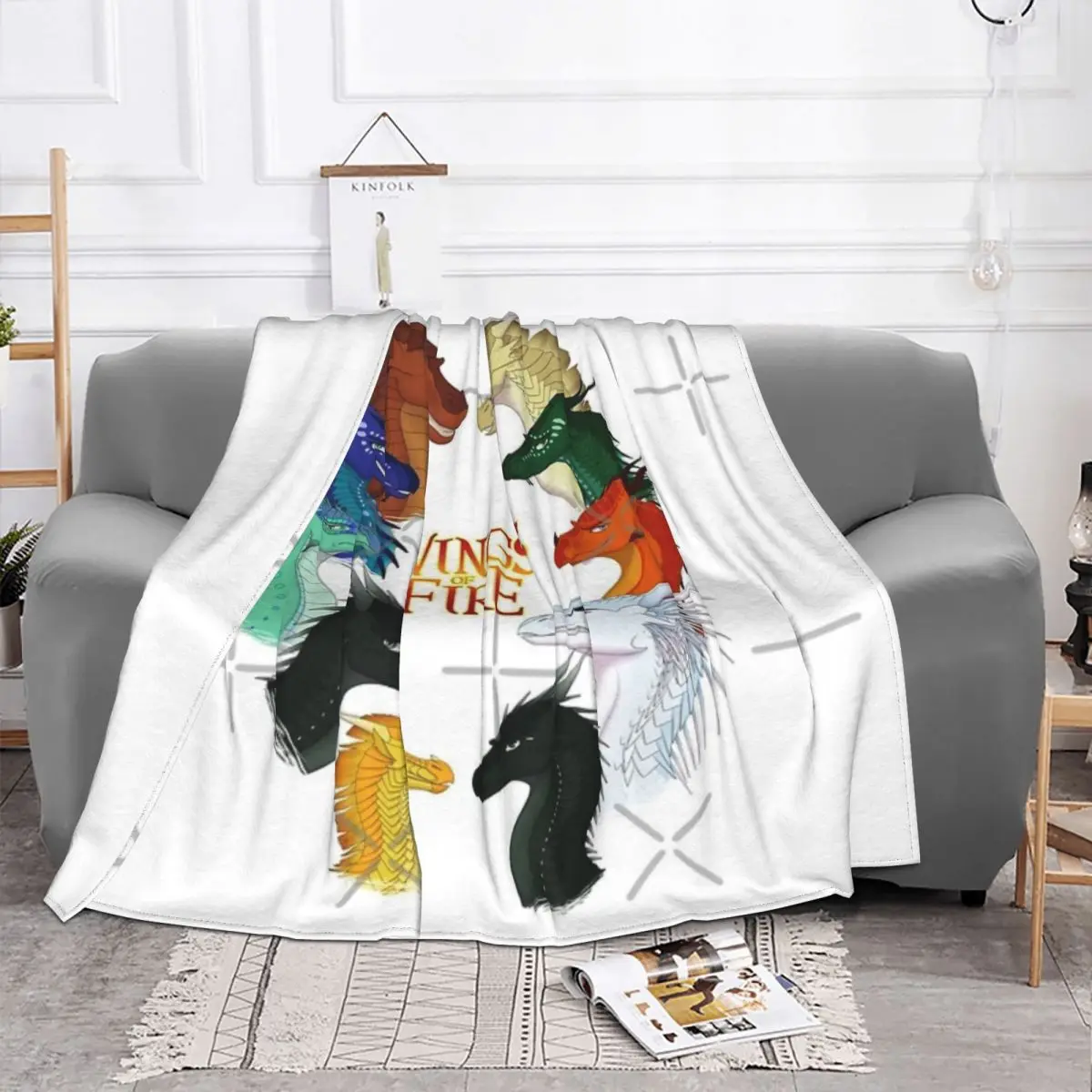 Wings Of Fire Four Seasons Universal Blanket Fireplace Can Be Laid Mother's Day Gift