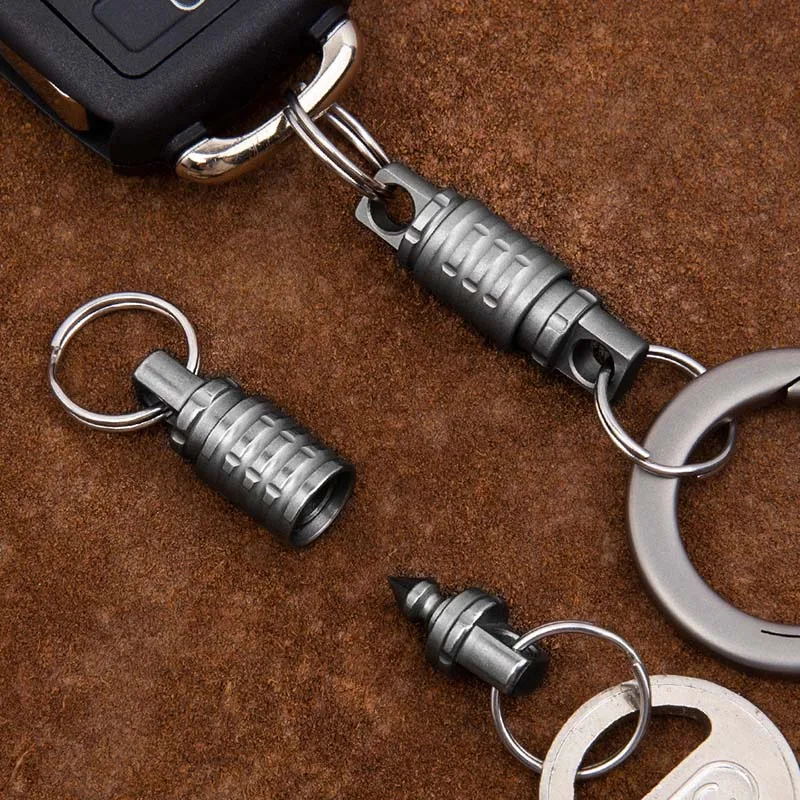 Titanium Alloy Quick Release Pocket Keychain Belt Waist Hanging CAR Key Chain Unboxing Cutter Home Survival EDC Tools