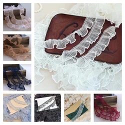 Fine pleated 8-color ruffled lace DIY children's wear collar cuff hand doll clothes making hat home textile trim sewing material